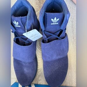 Adidas Blue Suede Tubular Invader Strap Sneakers - NWT size 13